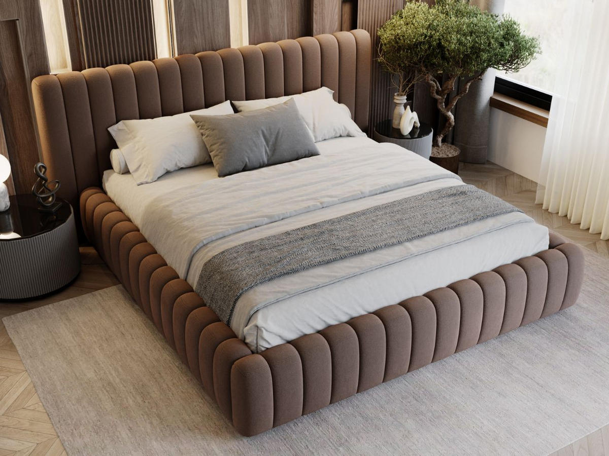 POLSTERBETT Bliss 160x200 Braun - Braun, Textil (160/200cm) - Graingold