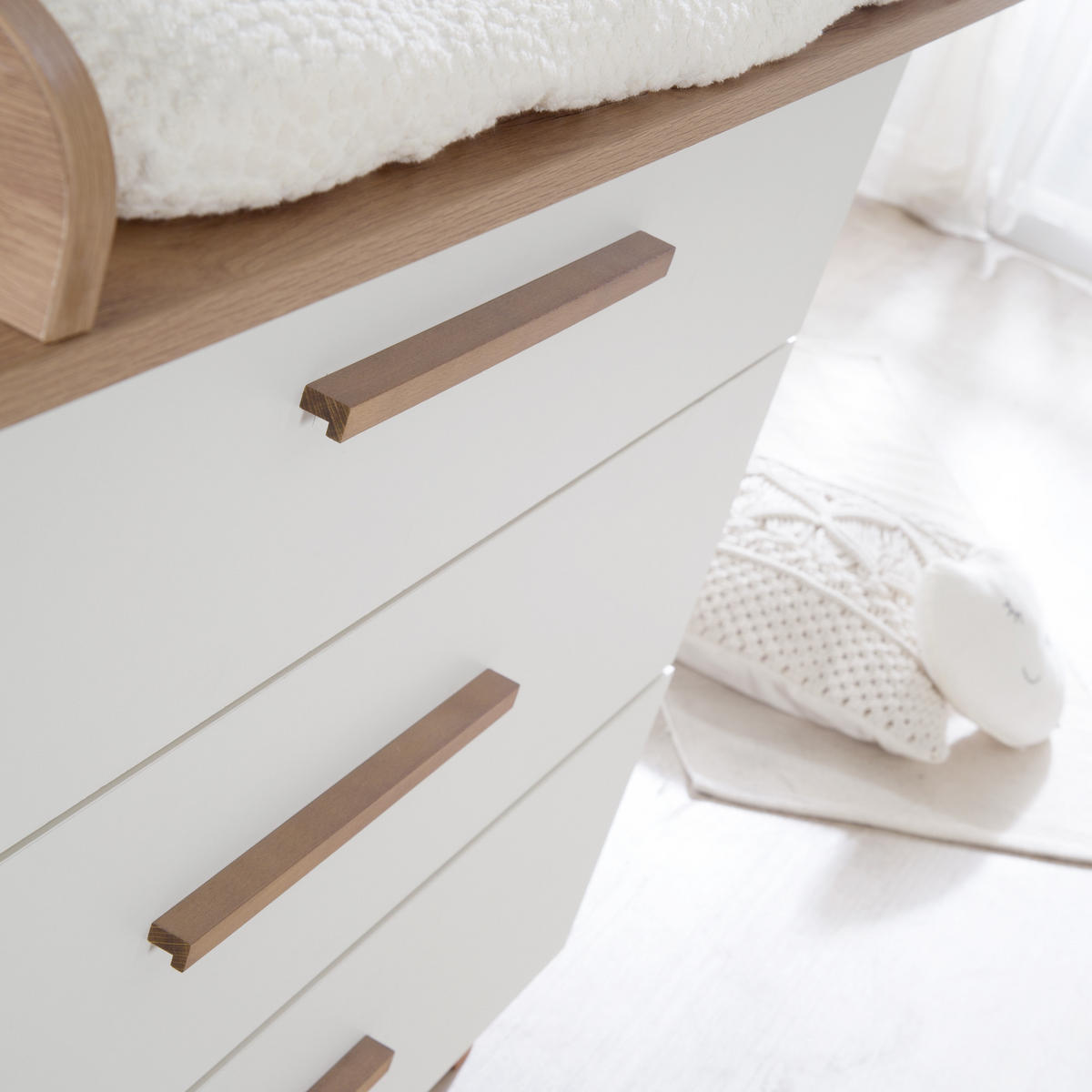 WICKELKOMMODE Ole - Weiß, Holzwerkstoff (110/98/75cm) - Roba