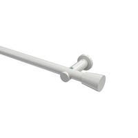 GARDINENSTANGEN-SET Platon Sitra 180 cm, 1-läufig (ohne Ringe), 20 mm Ø Weiß - Weiß, Metall (180cm) - INTERDECO