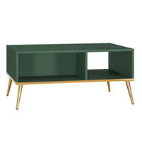 COUCHTISCH Forest dunkelgrün / gold 90 / 60 / 42cm - Grün, Holz/Holzwerkstoff (60/90/42cm) - Feldmann-Wohnen
