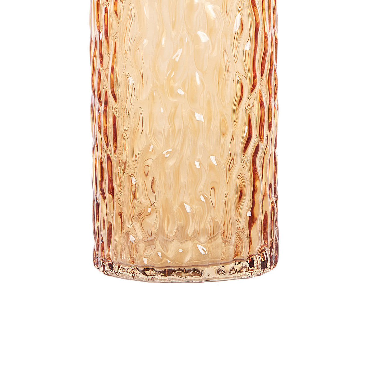 BLUMENVASE Glas orange Platania - Orange, Glas (20cm) - Beliani