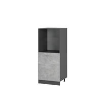 HERDUMBAUSCHRANK R-Line Beton 60 cm - Anthrazit/Grau, Holzwerkstoff (60/143/57cm) - Vicco