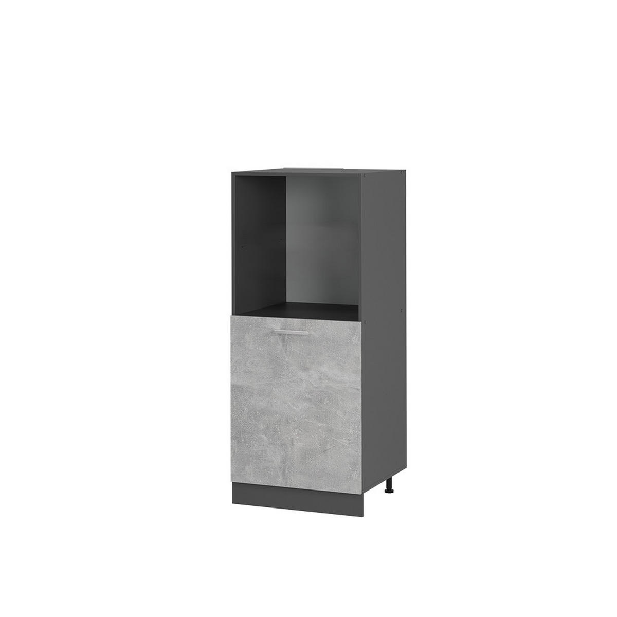 HERDUMBAUSCHRANK R-Line Beton 60 cm - Anthrazit/Grau, Holzwerkstoff (60/143/57cm) - Vicco