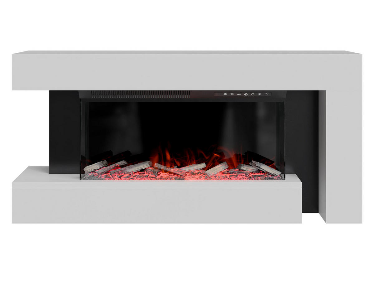 KOMMODE Haga mit Kamin - Weiß, Holzwerkstoff (120/56/24cm) - MIRJAN24