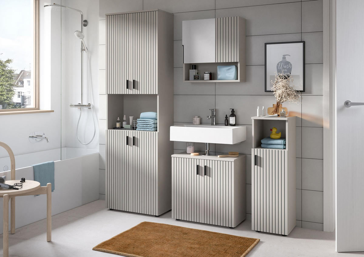 WASCHBECKENUNTERSCHRANK MONE (B/H/T: ca. 60/59/30 cm) in Kaschmir/Kaschmir - Kaschmir, Holzwerkstoff (60/59/30cm)