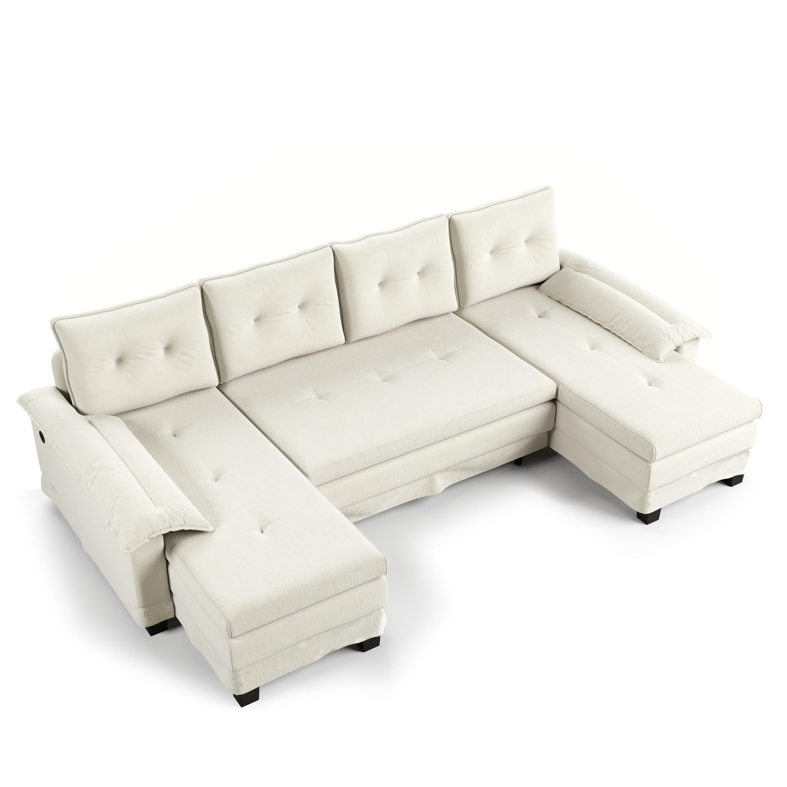 ComfortXL Wohnlandschaft Beige 127x87x278 cm