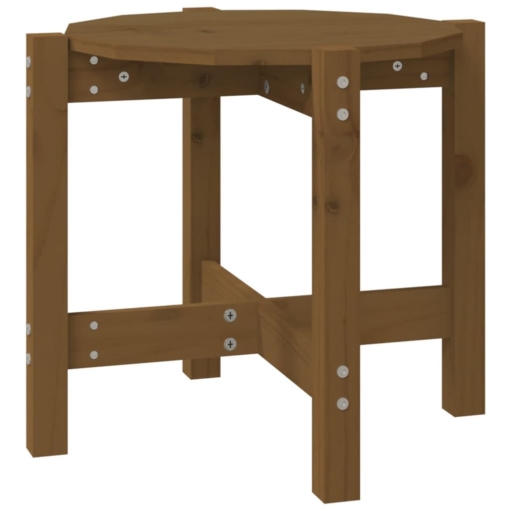 COUCHTISCH Honigbraun Ø 52,5x45 cm Massivholz Kiefer - Braun, Holz (52.5/52.5/45cm) - furnicato