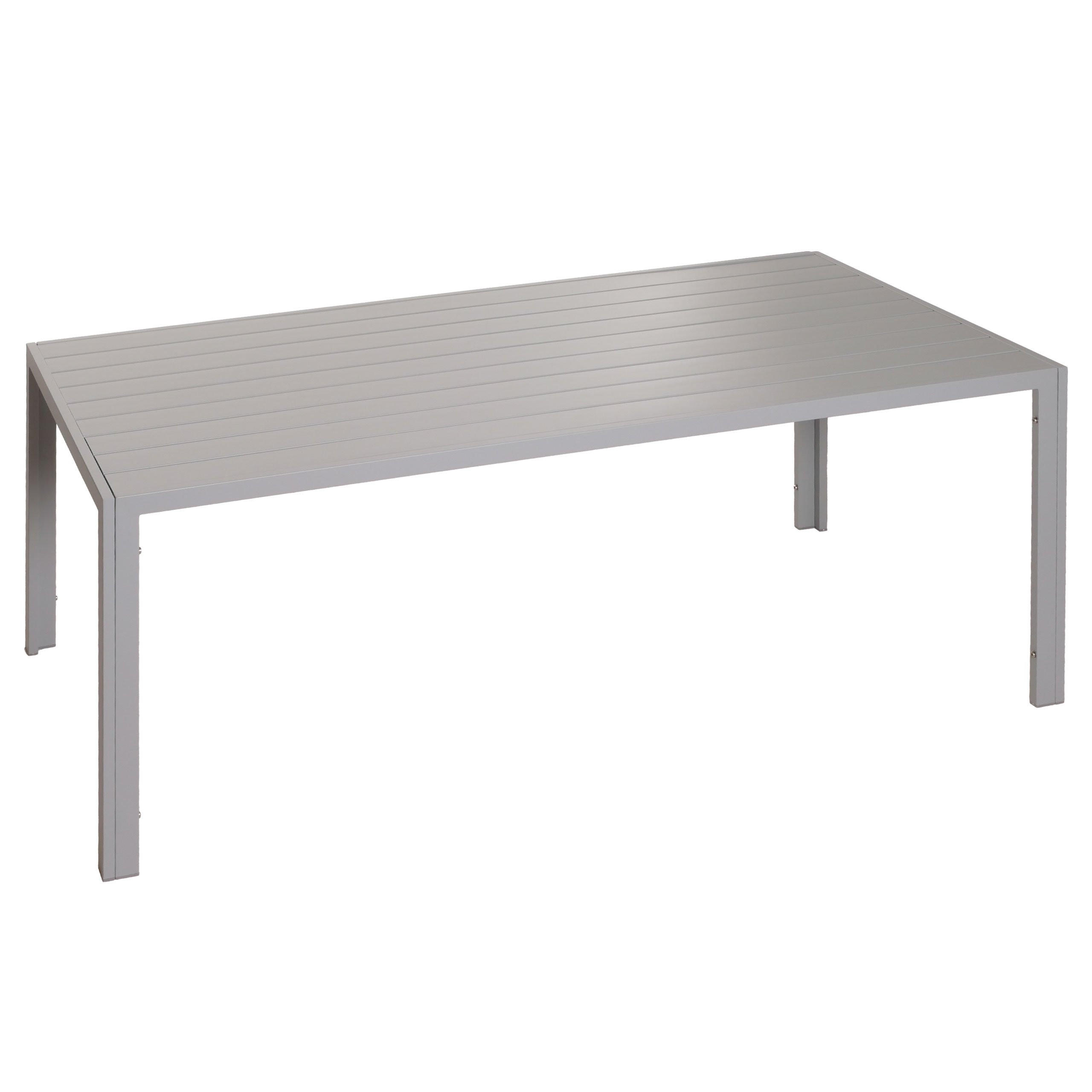 Chefgastro Alu-Esstisch Hellgrau 180x73x80 cm