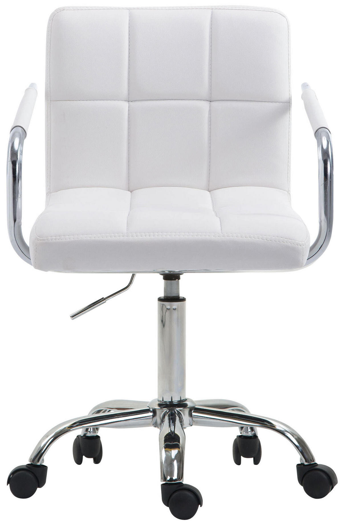 BÜROSTUHL Luca, Kunstleder Weiß - Weiß, Textil/Metall (52/88/44cm) - TPFLiving