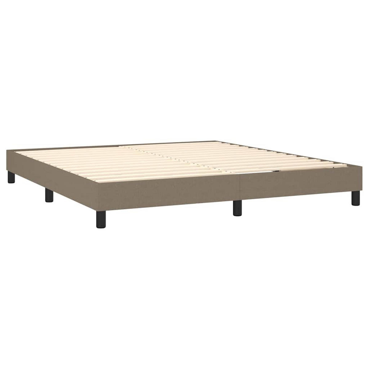 BOXSPRINGBETT 160/200 Cm Taupe Gewebe - Taupe, Textil (160/203cm) - vidaXL