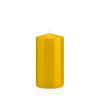 STUMPENKERZEN Dotter Gelb Ø 78 x 150 mm, 8 Stück - Gelb, Paraffin (8/15cm) - Wiedemann Kerzen