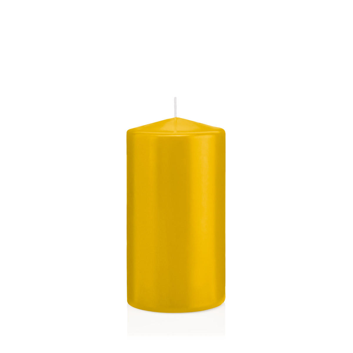 STUMPENKERZEN Dotter Gelb Ø 78 x 150 mm, 8 Stück - Gelb, Paraffin (8/15cm) - Wiedemann Kerzen