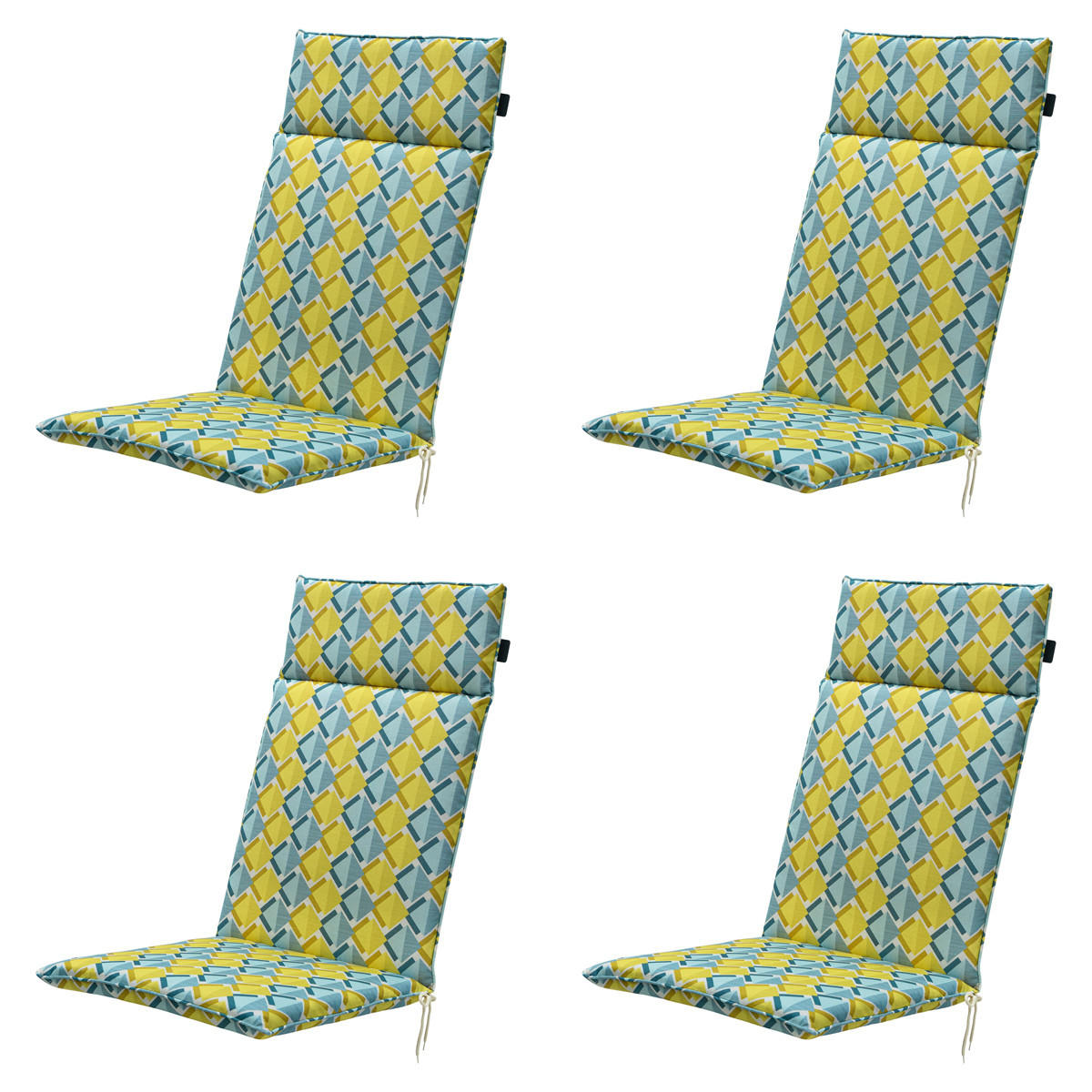 GARTENSTUHLKISSEN Siem 120/50 cm 4er-Set - Gelb, Textil (50/8/120cm) - Madison