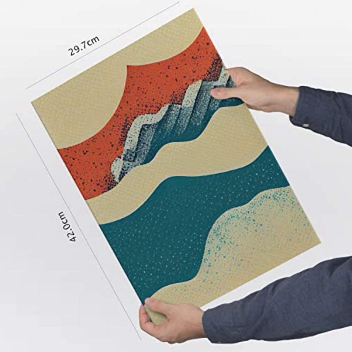 POSTER Set mit 4 Abstrakt Wellen Moderne Galaxien A3 Rahmenlos - Klar, Papier (29.7/3cm) - Nacnic