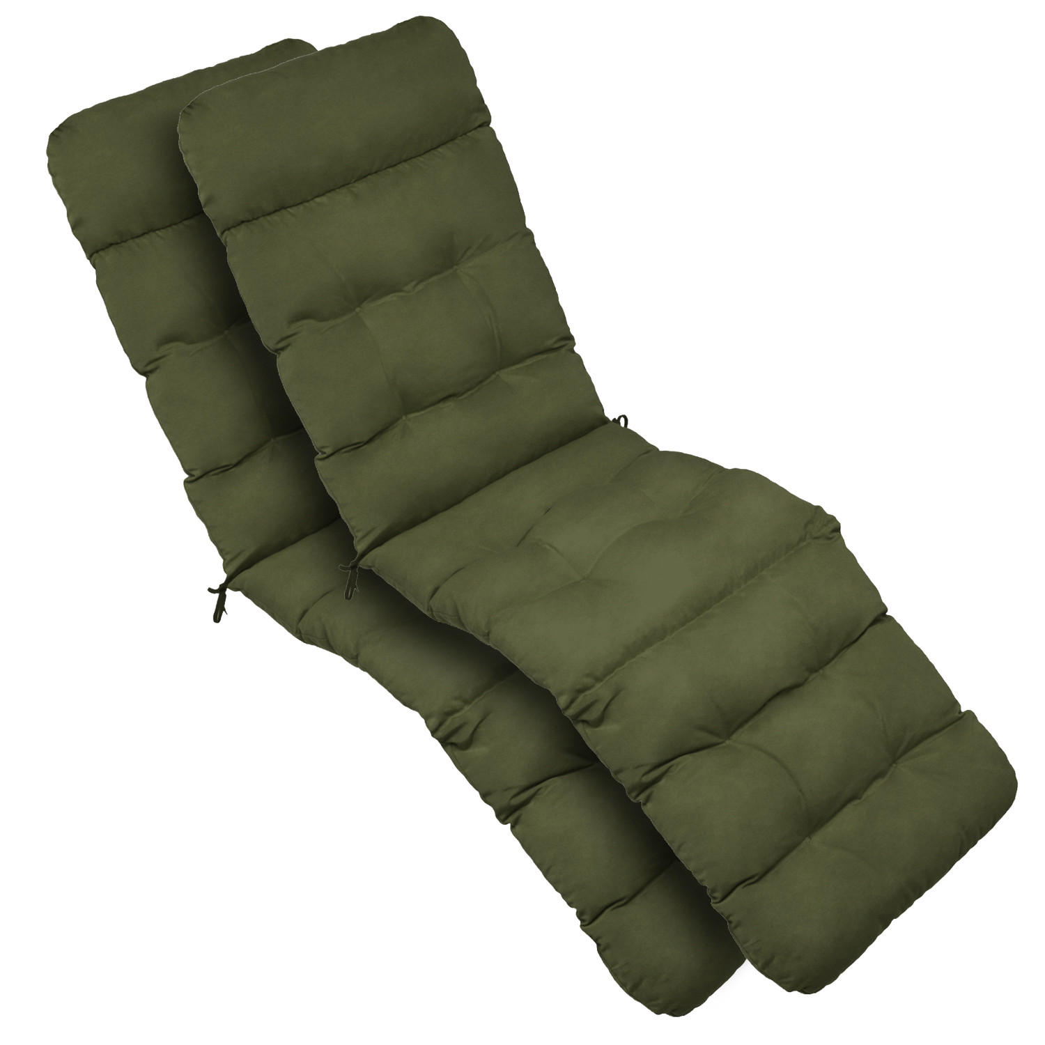 DECKCHAIRAUFLAGE Flair DC 200x50x8cm Olivgrün (2tlg) - Olivgrün, Textil (50/200cm) - Beautissu 