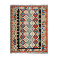 HANDWEBTEPPICH Kelim Gashgai Beige 195/154 cm Schurwolle - Beige, Textil (154/195cm) - Looma