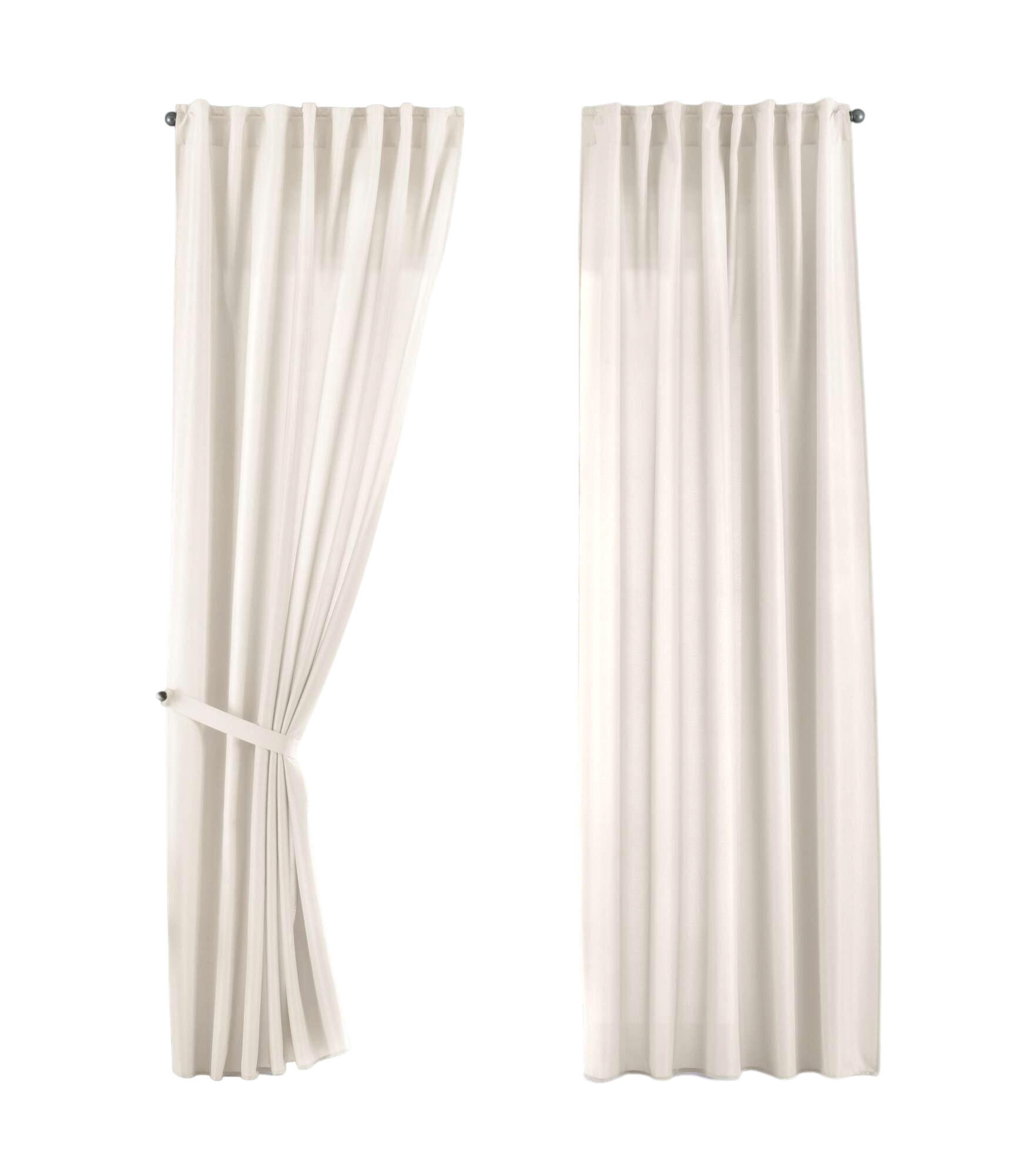 SCHLAUFENGARDINE 2ER SET »Jena« HxB 225x140 cm Creme - Creme, Textil (140/225cm) - Gardinenbox