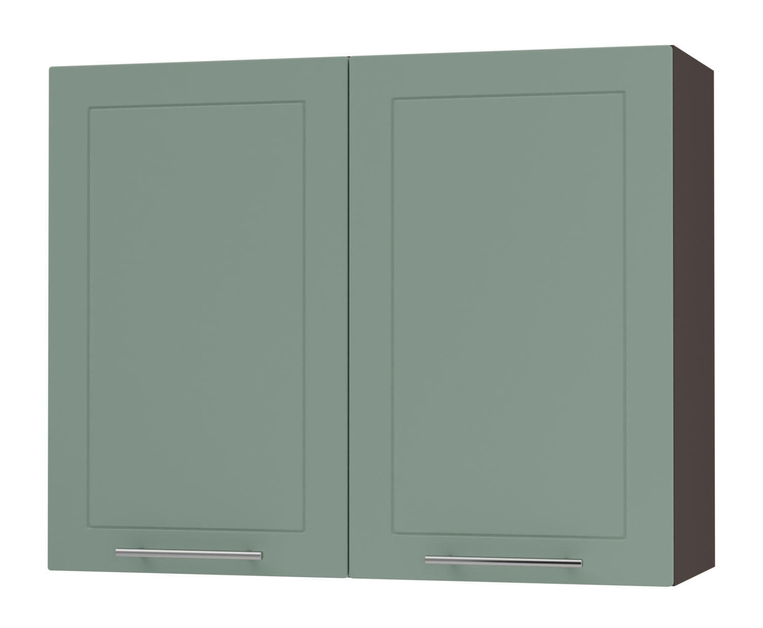 KÜCHENHÄNGESCHRANK Kvantum W3/90 Mint Matt / Lava Matt 90 / 32,5 / 72cm - Dunkelgrau/Mintgrün, Holz/Holzwerkstoff (90/72/32.5cm) - Feldmann-Wohnen