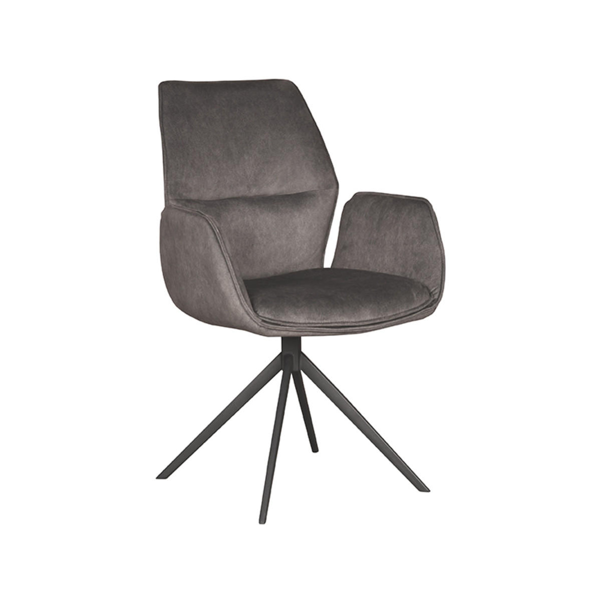 ESSZIMMERSTÜHLE Mellow Grey 63/58/92 cm 2er-Set - Grau, Textil (58/92/63cm) - LABEL51