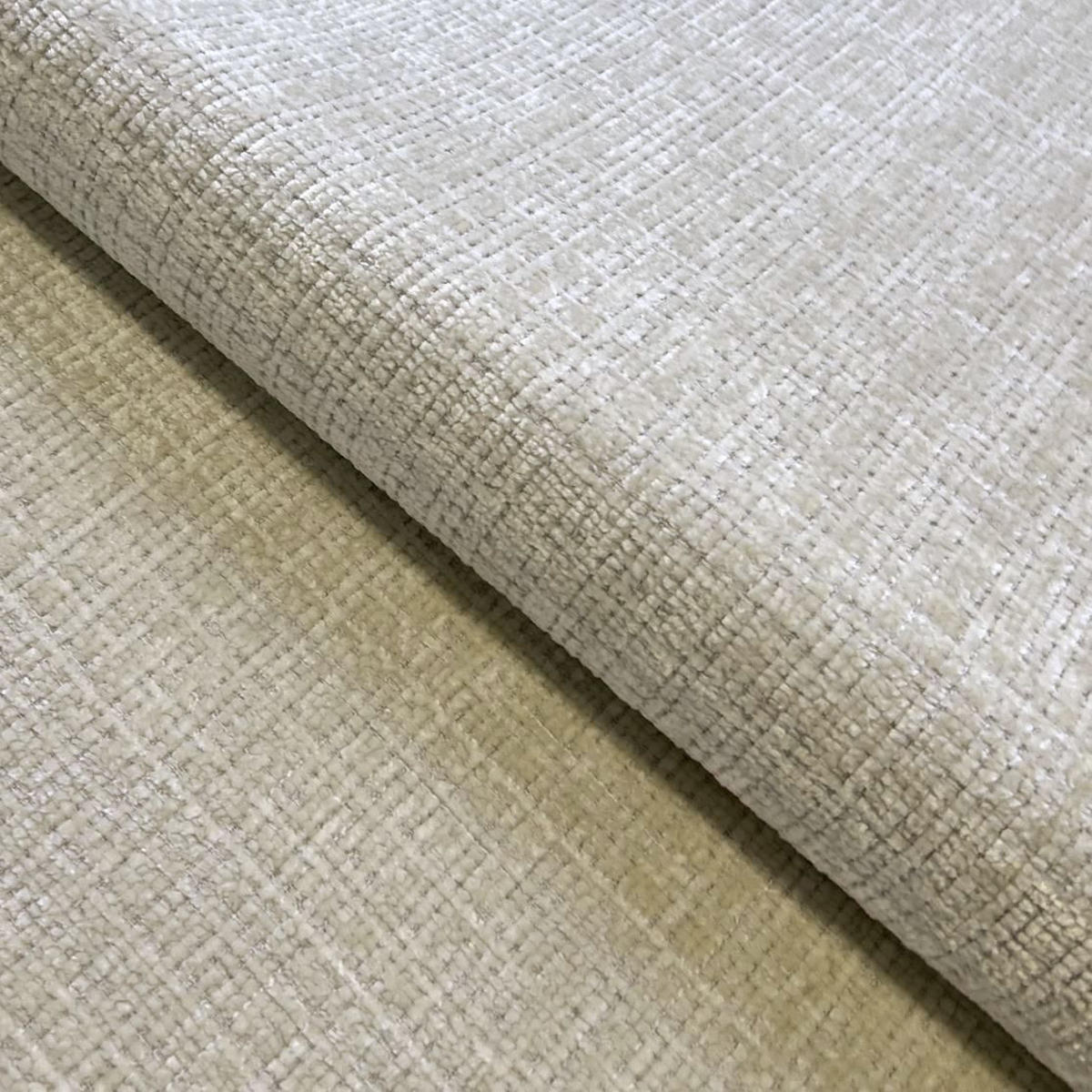 ECKSOFA Calma mit Schlaffunktion und Bettkasten im Bumpy-Design aus weichem Beige Chenille-Stoff - Ottomane rechts - Beige/Schwarz, Holz/Kunststoff (239/140cm) - S-Style Möbel