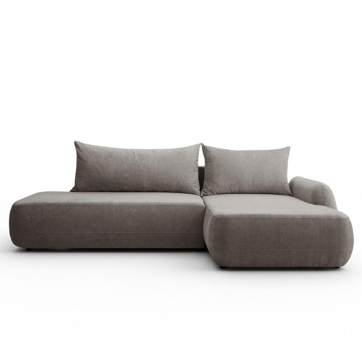 ECKSOFA GOYA mit Schlaffunktion und Bettkasten, Rechte, Perfect Harmony 85 - Hellgrau, Textil (302/184cm) - Lookway