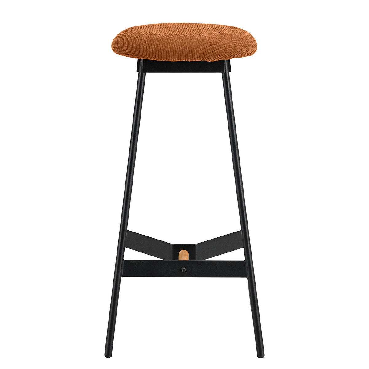 BARHOCKER - Cordstoff - Rostfarben, Textil (32/65/32cm) - home24