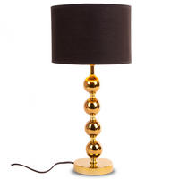 TISCHLEUCHTE RASI Tischlampe, Gold, Schwarz - Goldfarben, Textil/Metall (23/23/48cm) - KONSIMO®