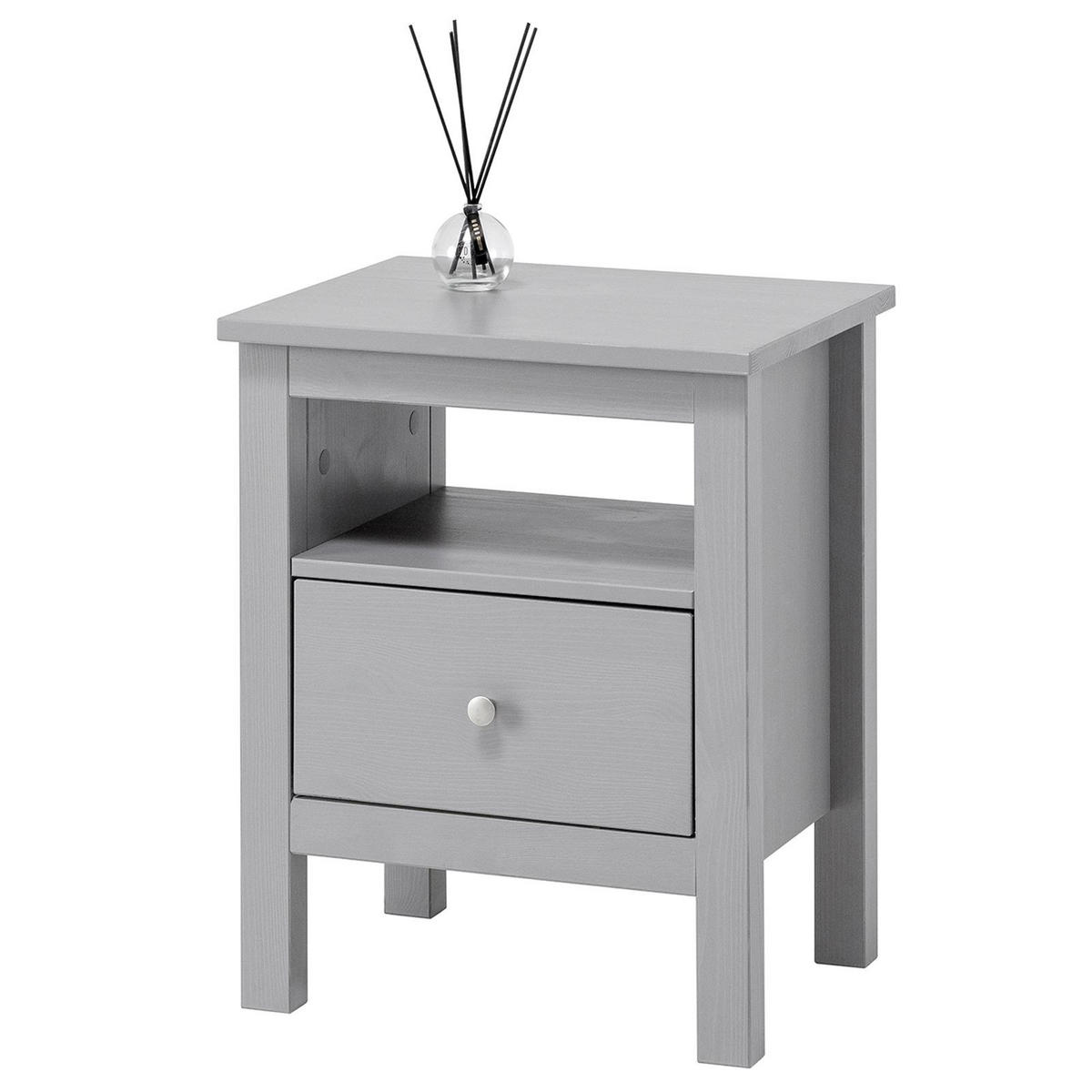 NACHTTISCH Massivholz 37/45/55 cm - Grau, Holz (45/55/37cm) - hagge home