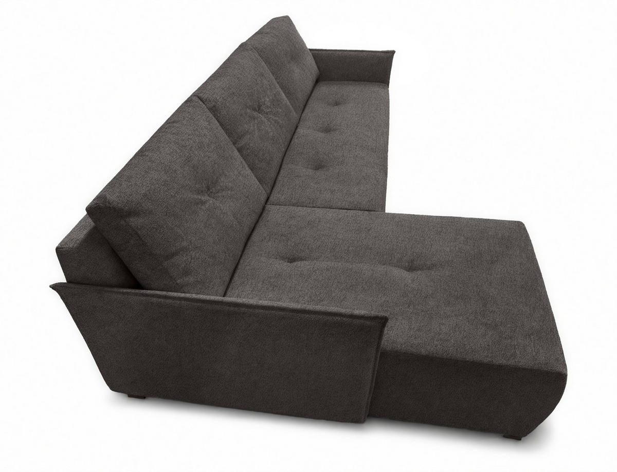ECKSOFA L Form Manisa Rosa 234/145/83 cm Rechts mit Schlaffunktion - Silberfarben/Rosa, Kunststoff/Textil (234/145cm) - AX Living