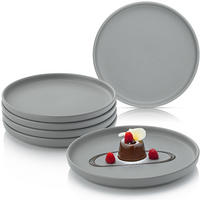 DESSERTTELLER LEEDS SHADOW - 6 teilig aus Steingut - Grau, Stein (20.5cm) - Sänger
