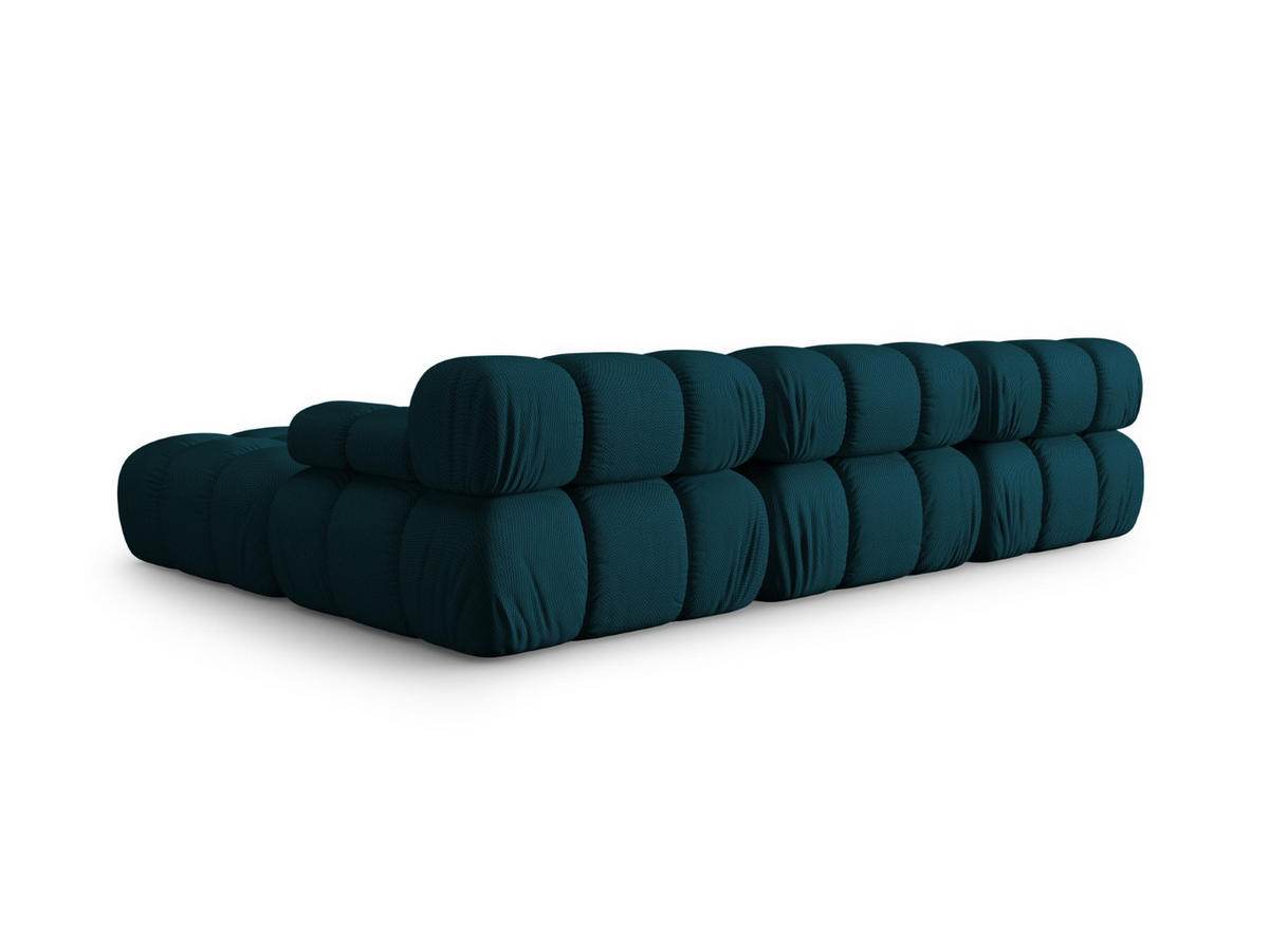 SOFA modular Bellis aus 3D-Stoff marineblau 4 Sitzplätze - Blau, Textil (188/70/282cm) - Micadoni