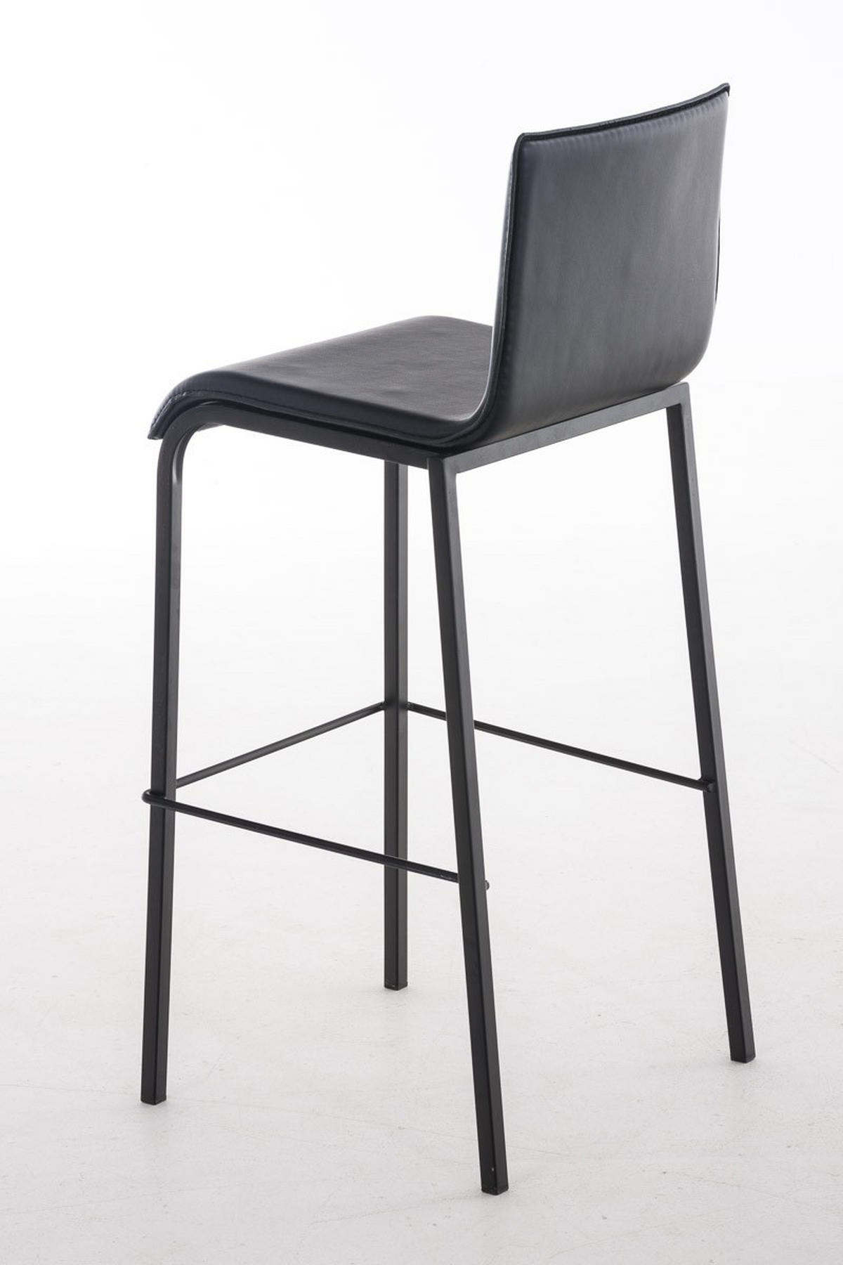 BARHOCKER Avola 103x43x51 cm schwarz - Schwarz, Leder (43/103/51cm) - furnicato