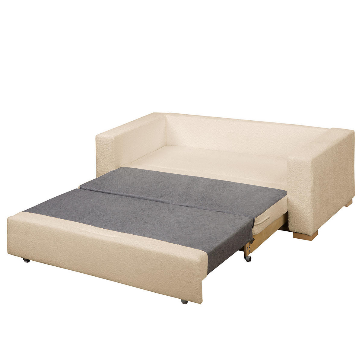 SCHLAFSOFA - Beige/Buchefarben, Holz/Buchenholz (173/90/90cm) - home24