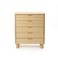 KOMMODE Modern mit 5 Schubladen, Holz | B80 x T40 x H95 cm - Braun, Holzwerkstoff (80/95/40cm) - Hometopia