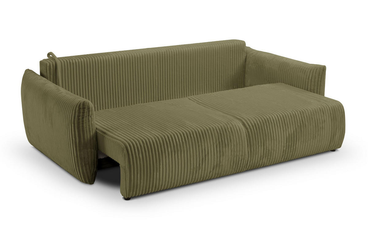 SOFA Hallora - Olive (Tilia 37) - Olivgrün, Holzwerkstoff (240/88/108cm) - Möblo