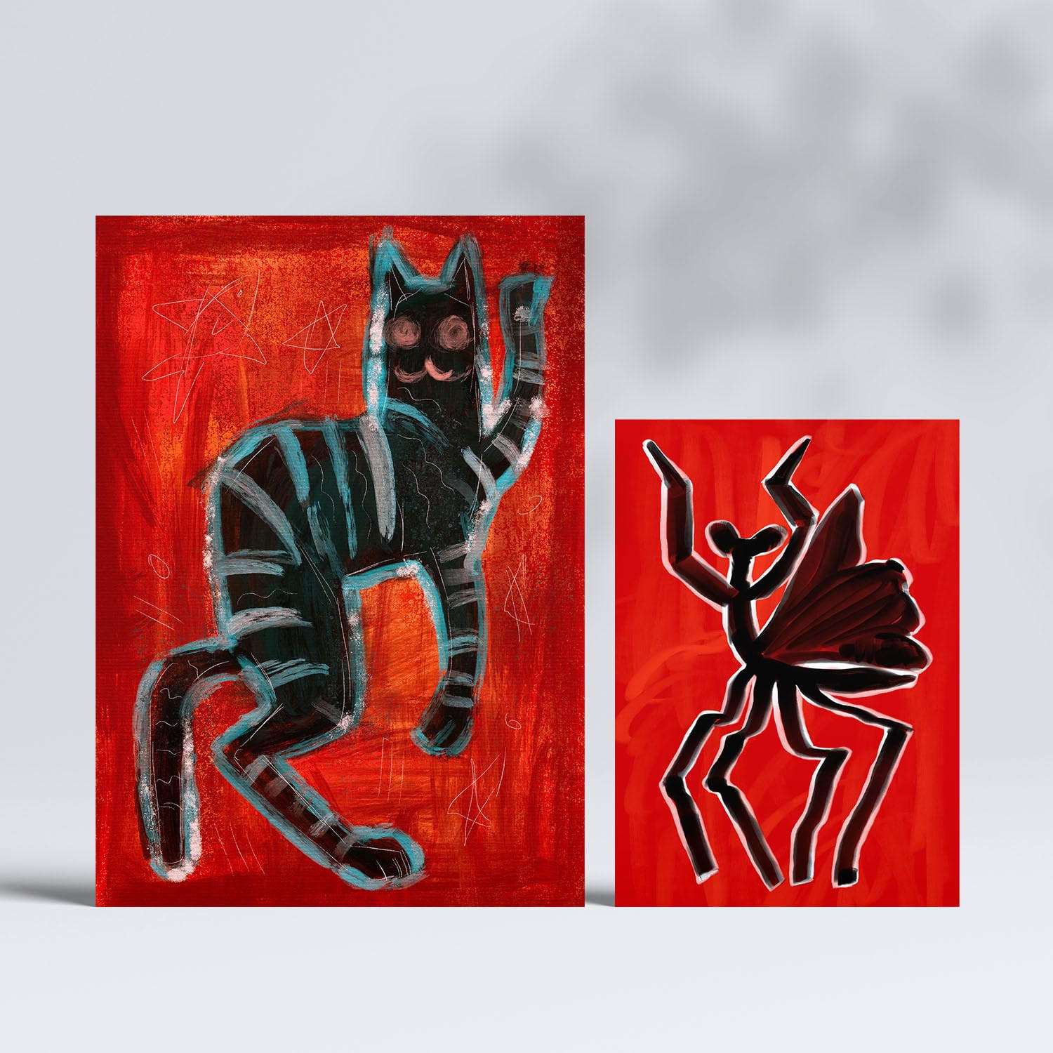 POSTER Set Mit 6 Kreaturen Frames 1 In Tiere Zusammenfassungen A3 & A4 Rahmenlos - Klar, Papier (29/3cm) - Nacnic