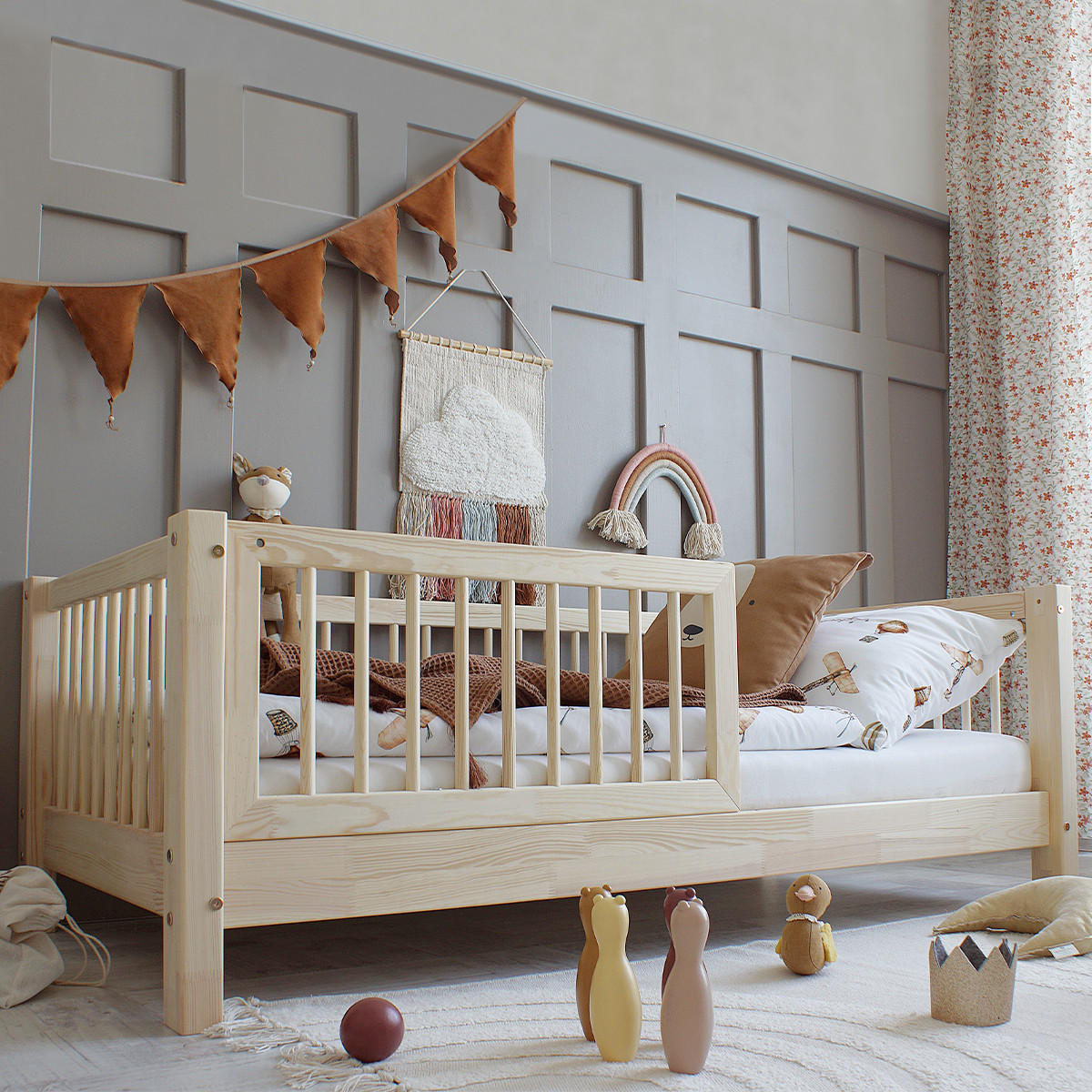 POSTEL 90/190 Sybil Přírodní dřevo - hnědá, dřevo (90/190cm) - Petits-meubles