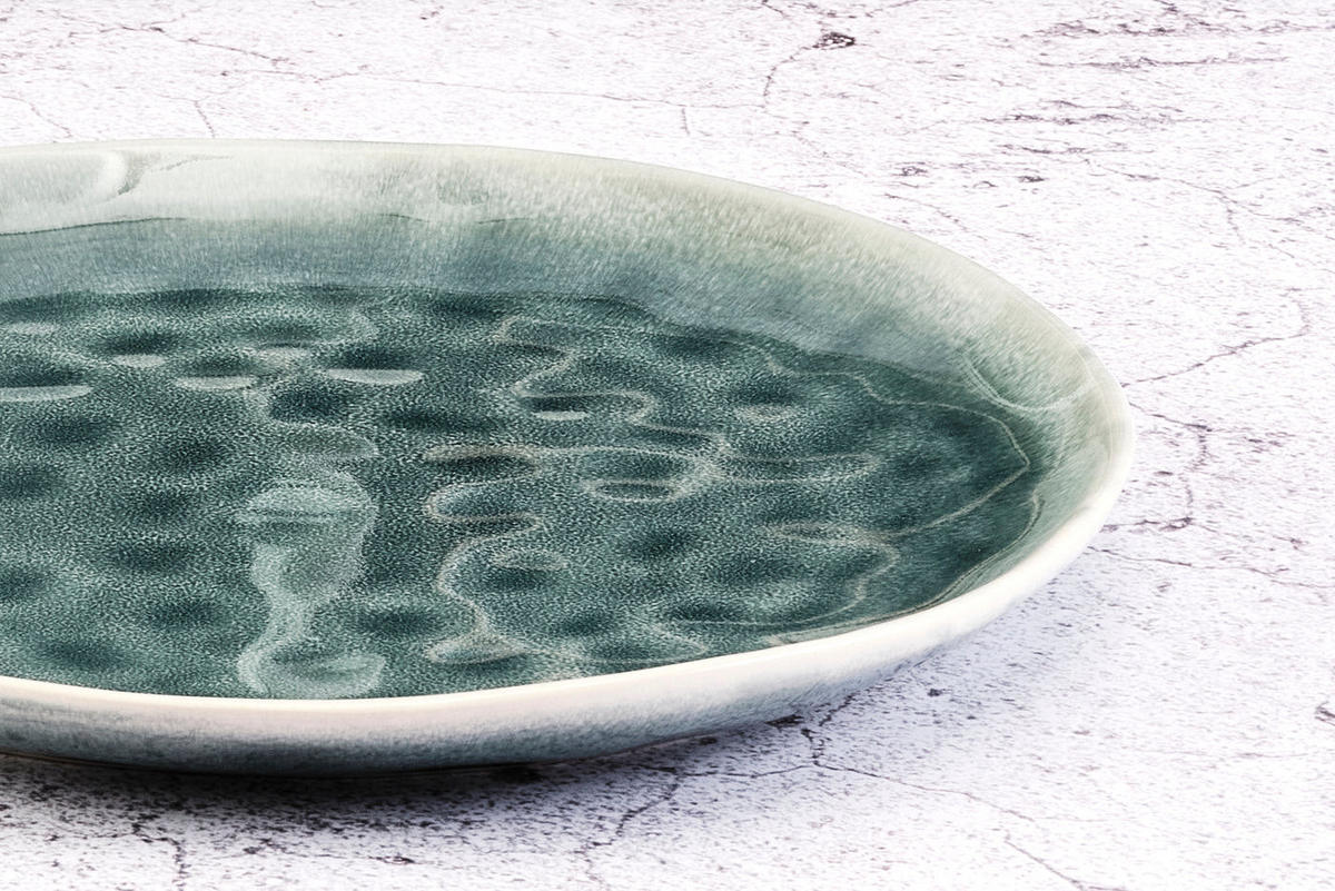 KOMPLETTSERVICE Moon - 30er-Set - Petrolfarben - Blau, Keramik (1/1/1cm) - Björn