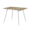 ESSTISCH JONTE 80-120/80/76 cm - Weiß/Eiche San Remo, Holzwerkstoff/Metall (80/80/76cm) - B&D Home