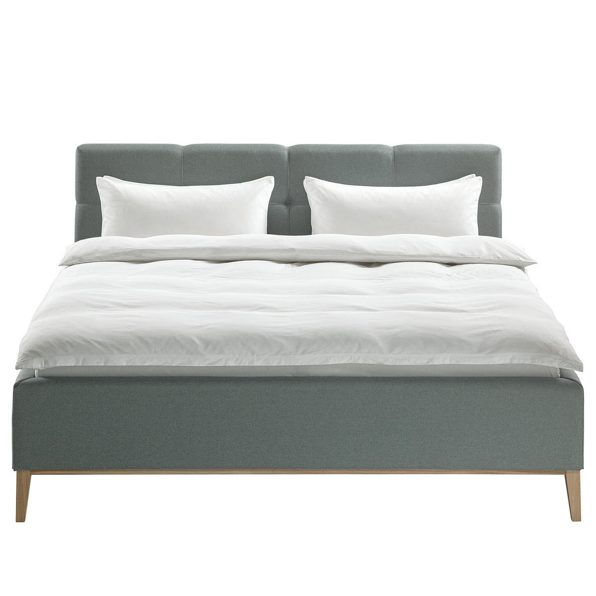 POLSTERBETT - Mintgrün, Textil (180/200cm) - home24