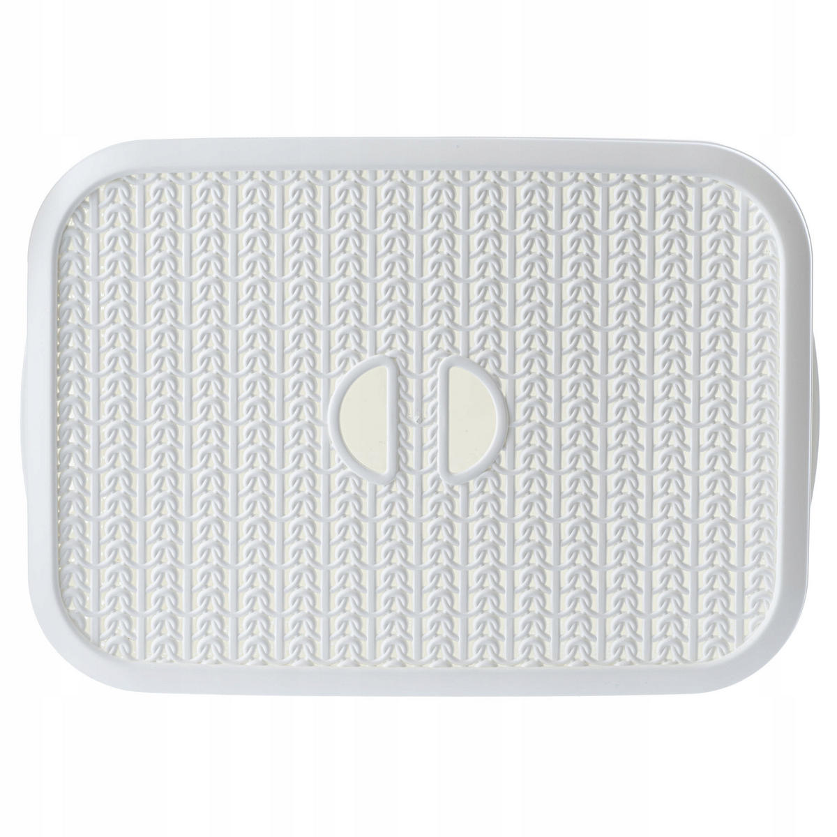 KORB mit Deckel, weiß - Weiß, Kunststoff (20/29cm) - KADAX