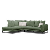 ECKSOFA CALME 5-Sitzer, olive - Olivgrün, Holz/Textil (294/229cm) - Courtois Laville