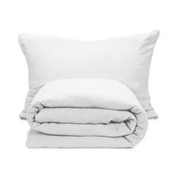 BETTWÄSCHE, 2er-Set, 40x60+100x135 cm, 100% Baumwolle, Weiß - Weiß, Textil (100/135cm) - Zollner