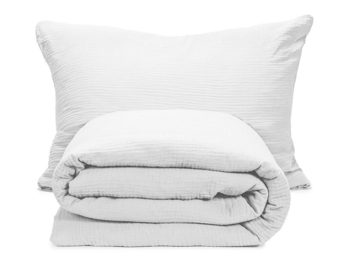 BETTWÄSCHE, 2er-Set, 40x60+100x135 cm, 100% Baumwolle, Weiß - Weiß, Textil (100/135cm) - Zollner