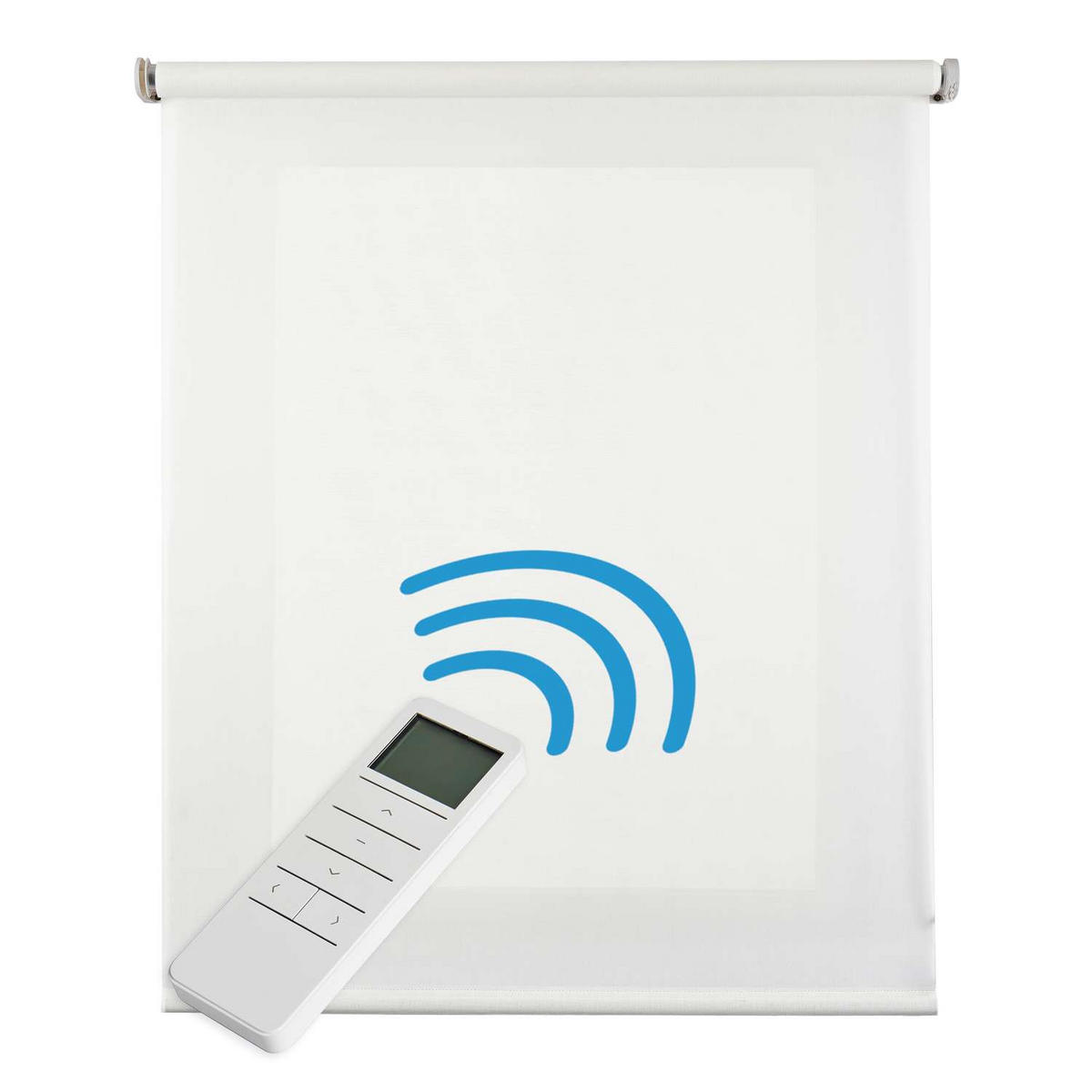 ROLLOS motorisiert Weiß, 100 x 250 cm - Weiß, Kunststoff (100/250cm) - STORESDECO