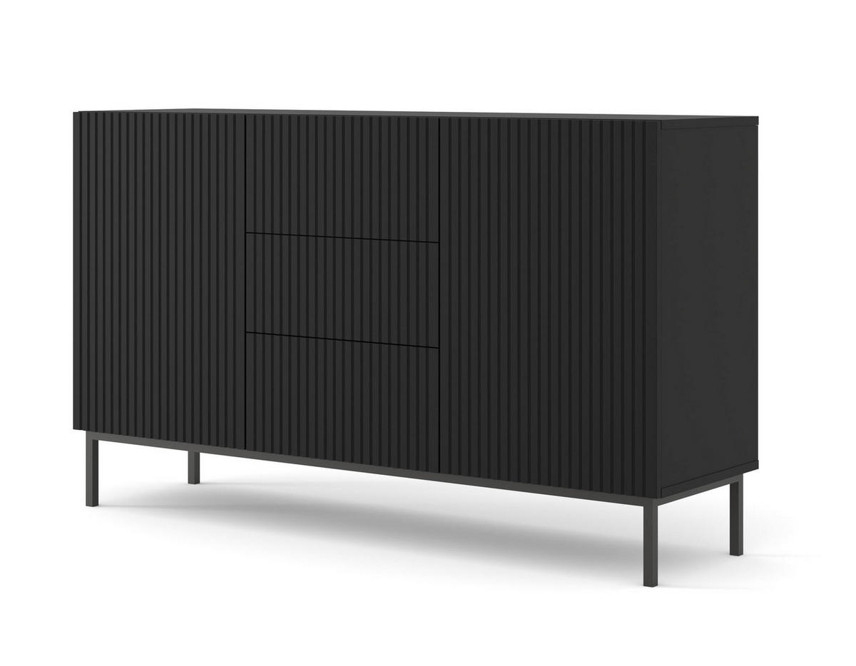 SIDEBOARD SCHWARZ - Schwarz, Holzwerkstoff (150/89/42cm) - FURNLUX