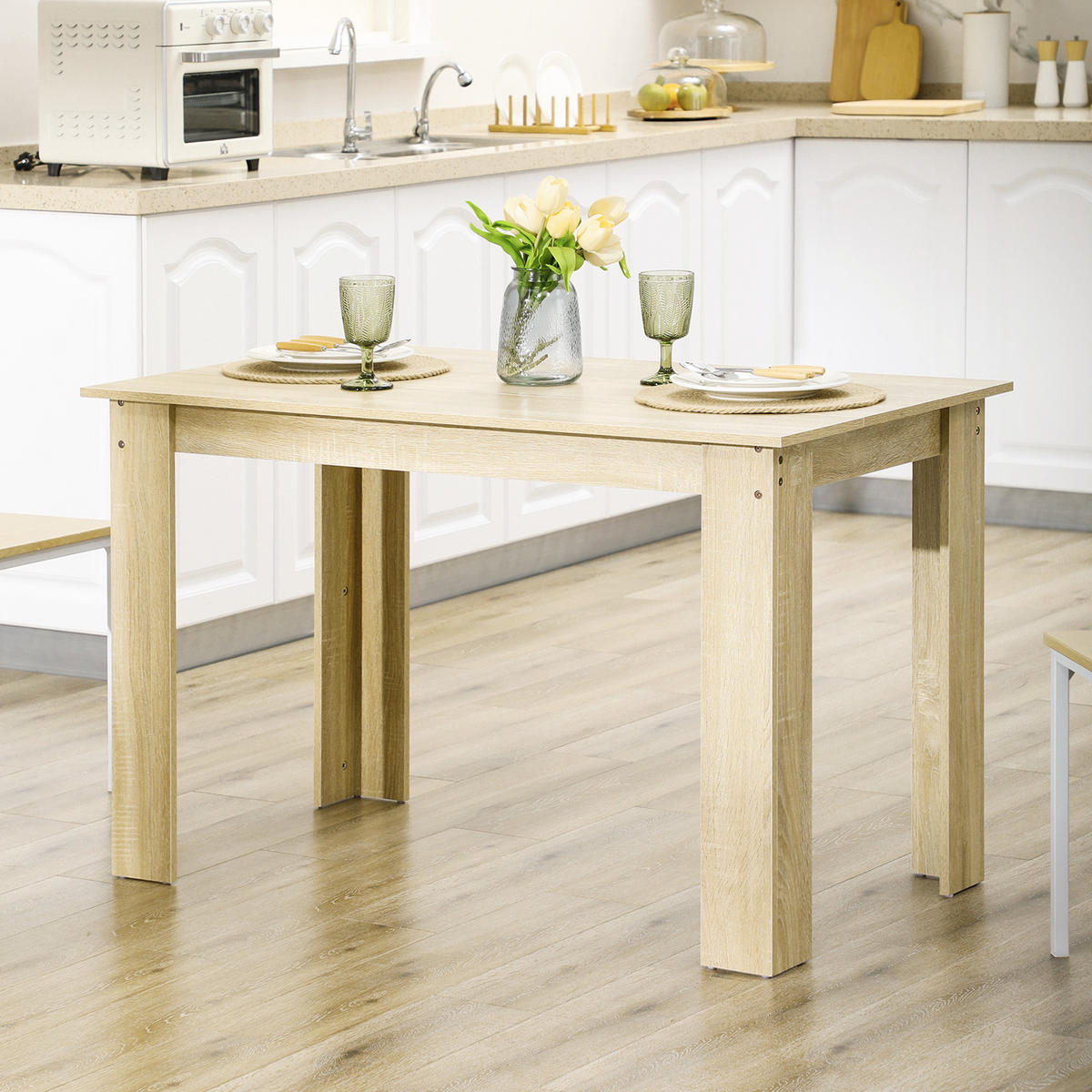 ESSTISCH Eichefarben Holzoptik 120/69/75 cm - Eichefarben, Holz (69/120/75cm) - PANGIVO
