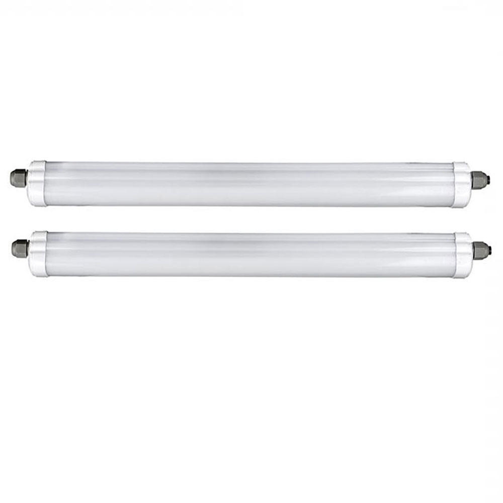 LED DECKENLEUCHTE Kunststoff Weiß 2er Set - Weiß, Kunststoff (150/6.5/5.8cm)