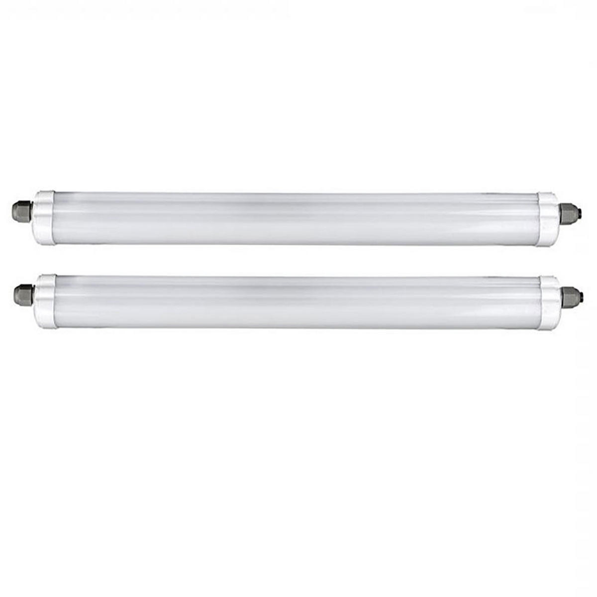 LED DECKENLEUCHTE Kunststoff Weiß 2er Set - Weiß, Kunststoff (150/6.5/5.8cm)