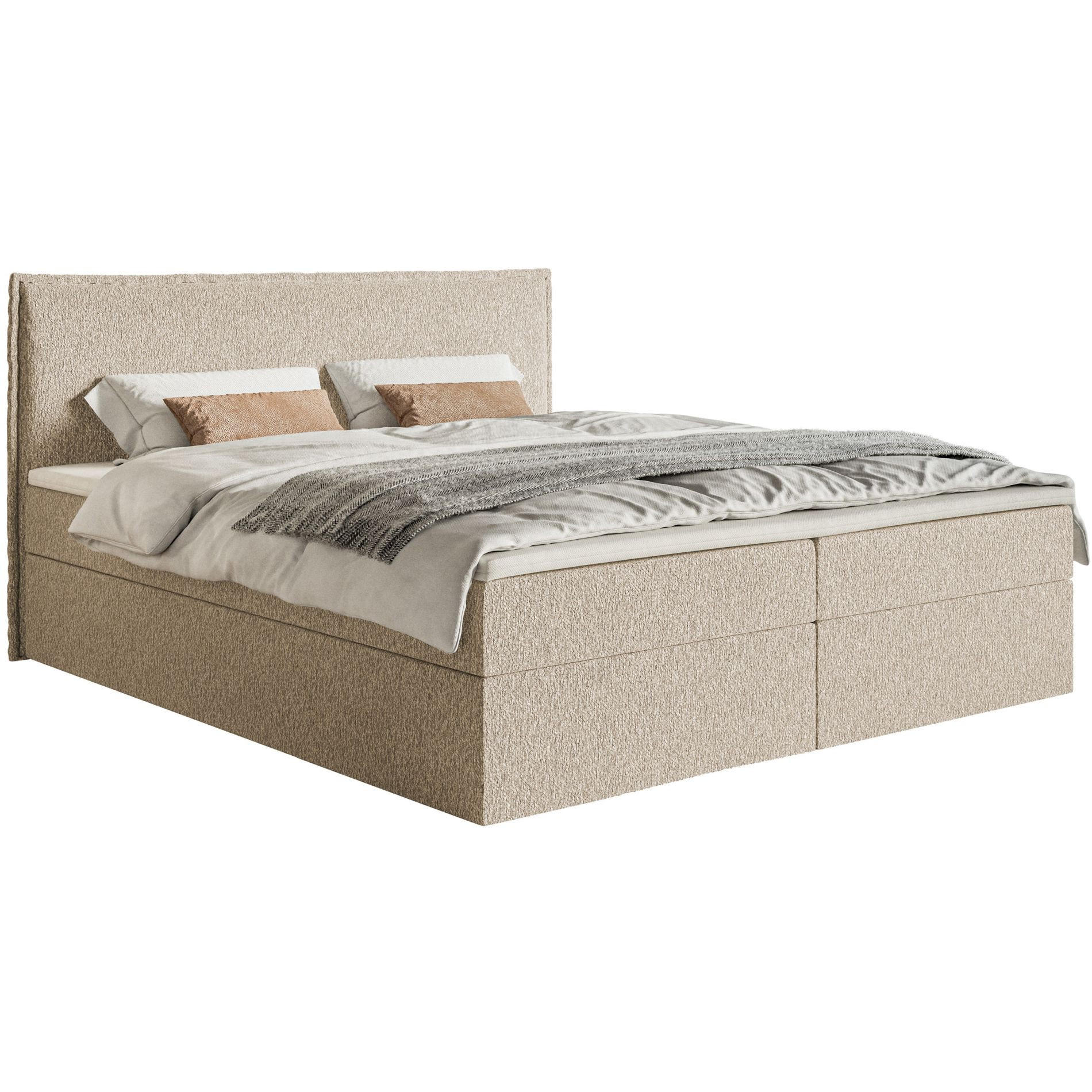BOXBETT Softie Hellbeige Chenille 160x200 cm - Ecru, Textil (160/200cm) - Selsey